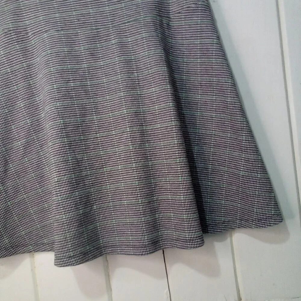 Loft Skirt Women XS A-Line Short Plaid Classic Black Green